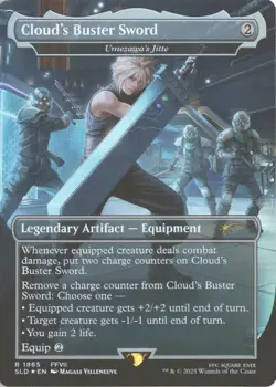 MTG Cloud's Buster Sword (1865) *Rainbow Foil* Secret Lair: Final Fantasy MT/NM - Image 1