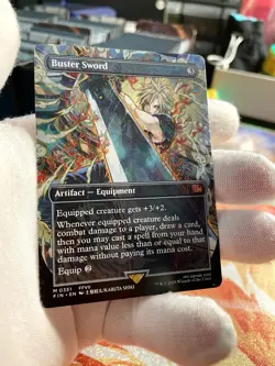 Buster Sword-Borderless- Magic the Gathering-Final Fantasy🍷Near Mint Non-foil🍷 - Image 1