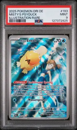 Pokemon Mistys Enton PSA9 Ewige Rivalen DRI 193 Deutsch ILLUSTRATION RARE - Image 1