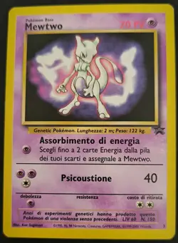 Pokemon PROMO card #3 MEWTWO BLACK STAR 1999/2000 ITA - NM - Image 1