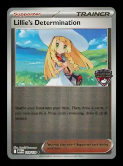 Pokemon Card Lillie's Determination 119/132 MEG Regional Promo Holo NM 2025 - Image 1
