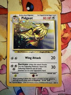 Pokemon TCG Jungle Pidgeot 8/64 Holo ERROR No Set Symbol - Image 1
