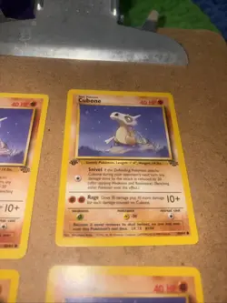 Three Pokemon TCG Cubone Jungle Card 50/64 Regular Common 1st Edition - Image 3