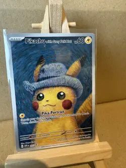 Pikachu with Grey Felt Hat Pokemon Van Gogh SVP EN-SV 085 - Image 1