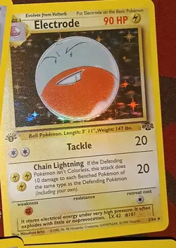Pokemon TCG Electrode Holo Rare Jungle Edition No.101 LP - Image 1