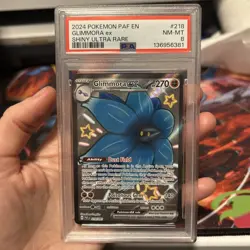 Glimmora EX 218/091 Paldean Fates PSA 8 NM-MT Pokemon Card Full Art - Image 1