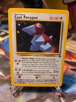 Pokemon Holo Sealed Cool Porygon 15/53 WOTC Promo Vintage Card NM Near Mint SWRL - Image 1