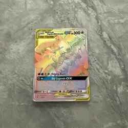 Moltres Zapdos & Articuno GX Hidden Fates Rainbow (69/68) Pokemon Card - RARE - Image 3