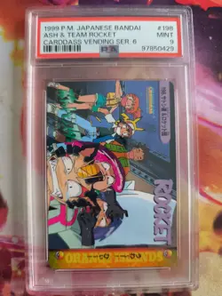 Pokemon Card carddass vending anime Japanese Ash & Team Rocket #198 Misty PSA 9 - Image 2