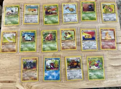 Vintage 1st Edition Pokemon 16 Card Lot Base Set Jungle (2) - Image 1