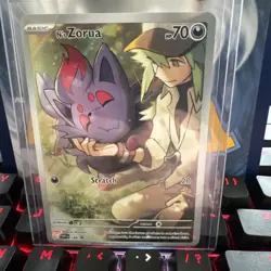 Pokemon TCG N's Zorua SVP 189 Black Star Promo Card Journey Together ETB - Image 1