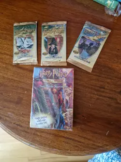 Harry Potter Trading Card Game And 3 Booster Packs. New Sealed - Image 1