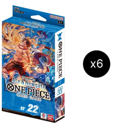 One Piece Trading Card Game Starter Deck 22: Ace & Newgate Display Case (6) ST22 - Image 2