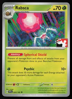 Pokemon Rabsca 024/162 Prize Pack Series Cards Non-Holo Pack Fresh - NM - Image 1
