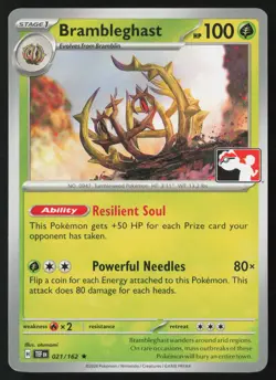 Pokemon Brambleghast 021/162 Prize Pack Series Cards Non-Holo Pack Fresh - NM - Image 1