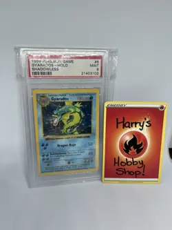 PSA 9 Shadowless Gyarados #6/102 Holo Mint Vintage Rare 1999 Pokemon Card - Image 1