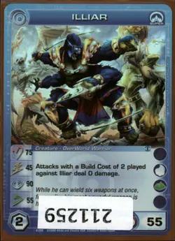 (211259) ILLIAR 75/45/90/55/55 (1 Max Stats) SR Silver Foil 1st Ed. Chaotic Card - Image 1