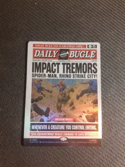 MTG Impact Tremors R (1999) Borderless Foil Marvel's Spider-Man Secret Lair Drop - Image 1