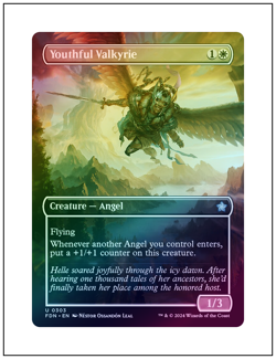 1x Youthful Valkyrie, Borderless Art - Foil, Magic MTG NM - Image 1
