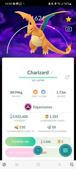 Pokemon Go Gigantamax Charzard ( Normal )( Background) - Image 1