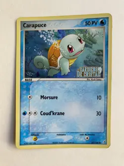 Carapuce 63/100 Reverse Stamp EX Gardiens de Cristal Carte Pokemon Francaise LP - Image 2