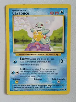 Carte pokemon FRANCAIS Carapuce (BS 63) Set de Base [PLAYED] 25.05.2025A - Image 1