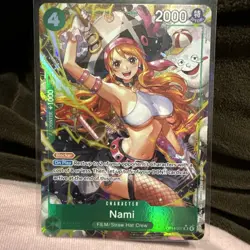 One Piece TCG Nami OP14-031 Alt Art SR The Azure Sea’s Seven English OP14 TCG - Image 3