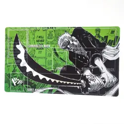 One Piece Zorro HOLO Playmat - Silber Foiling Foil Glitzer Zoro Spielmatte OVP - Image 2