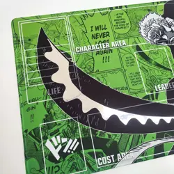 One Piece Zorro HOLO Playmat - Silber Foiling Foil Glitzer Zoro Spielmatte OVP - Image 3