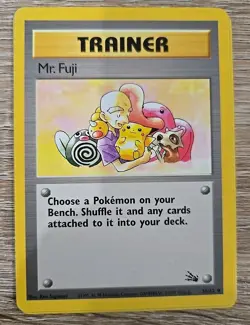 Pokemon TCG Mr. Fuji Trainer Card # 58/62 Fossil Set Unlimited Lp-Nm 1999 - Image 1