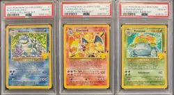 BIG 3 PSA 10 BLASTOISE 2 CHARIZARD 4 VENUSAUR 15 CELEBRATIONS HOLO POKEMON - Image 1