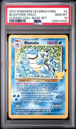 BIG 3 PSA 10 BLASTOISE 2 CHARIZARD 4 VENUSAUR 15 CELEBRATIONS HOLO POKEMON - Image 2