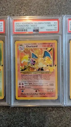 2021 Pokemon Celebrations Charizard Blastoise Venusaur Classic Base Set PSA 10 - Image 3