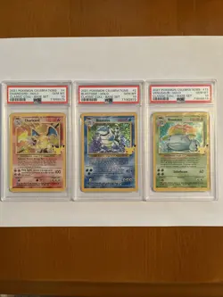 2021 Pokemon Celebrations Charizard Blastoise Venusaur Classic Base Set PSA 10 - Image 1