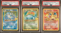 PSA 10 Charizard Blastoise & Venusaur Set Pokemon 25th Celebrations Classic 2021 - Image 1