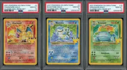 2021 Pokemon Celebrations Charizard Blastoise Venusaur PSA 10 Sequential Set (3) - Image 1