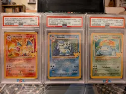 Pokemon 2021 25th Aniv. Celebrations Charizard Blastoise Venusaur PSA 10 Big 3 - Image 1