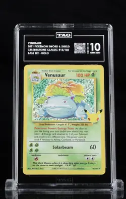Vensaur 2021 Pokemon Sword & Shield Celebrations Classics #15/102 Holo TAG 10 - Image 1