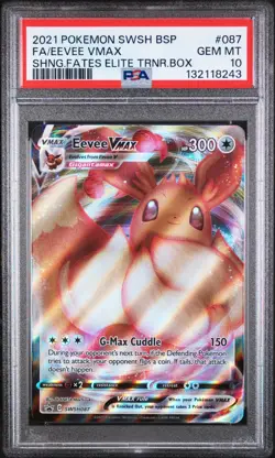 2021 PSA 10 Pokemon SWSH Black Star Promo #087 Full Art/Eevee VMAX - Image 1