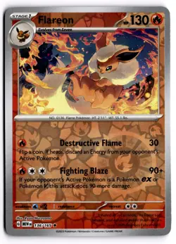 Pokemon TCG Flareon 136/165 Sv: Scarlet & Violet 151 Reverse Holo - Image 1