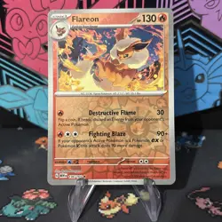 Flareon 136/165 | Scarlet & Violet 151 | Reverse Holo | Pokemon TCG Card - Image 1
