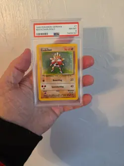 Hitmonchan Pokemon Base Set Holo Unlimited German #7 PSA 8 - Image 1