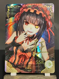 Goddess Story CCG 5M08 Anime Waifu Doujin Holo Foil Card SSR - Kurumi Tokisaki - Image 1