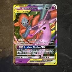 Espeon & Deoxys GX Holo Ultra Rare Card 72/236 Sm-Unified Minds - Image 1