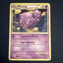 Weezing 34/123 Heartgold & Soulsilver Regular Rare Pokemon Card TCG English LP - Image 1