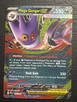 Mega Gengar EX 056/094 Pokemon TCG Phantasmal Flames Double Rare Foil Card NM - Image 1