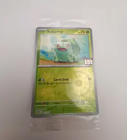 Pokemon TCG Bulbasaur 001/165 Best Buy Stamped Promo Card Pokemon 151 Sealed - Image 1