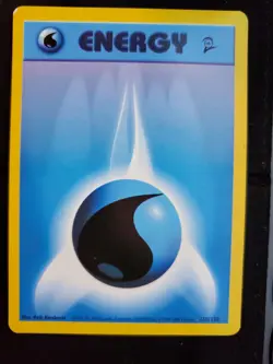 Pokemon Base Set 2 COMMON Water Energy 130/130 - LP/MP Condition - Image 1
