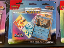 Pokemon TCG Prismatic Evolutions Tech Sticker Collection All 3 Sealed - Image 2