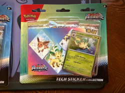 Pokemon TCG Prismatic Evolutions Tech Sticker Collection All 3 Sealed - Image 3